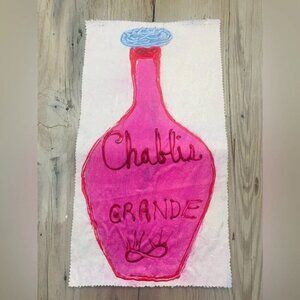Whimsical homemade Painting on canvas and bursting with color